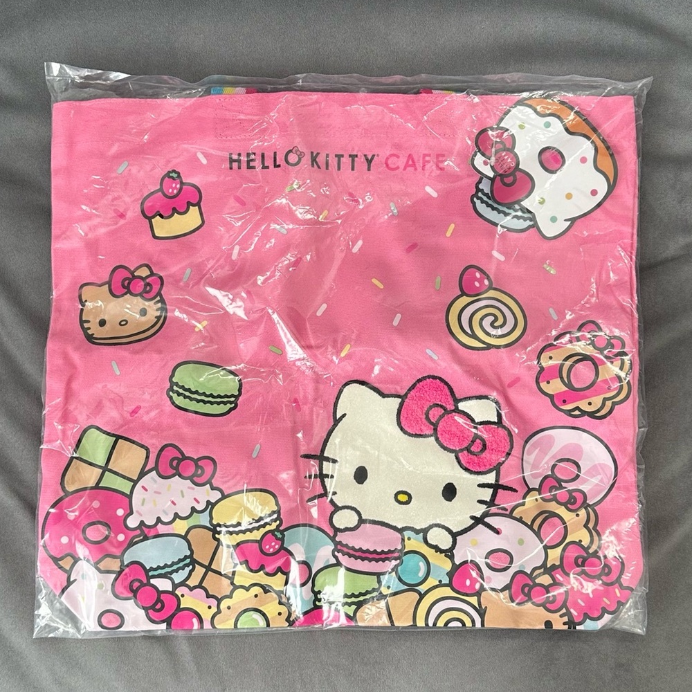 Hello Kitty Cafe “Sweet Sprinkles” Canvas Tote. LIMITED EDITION 2023